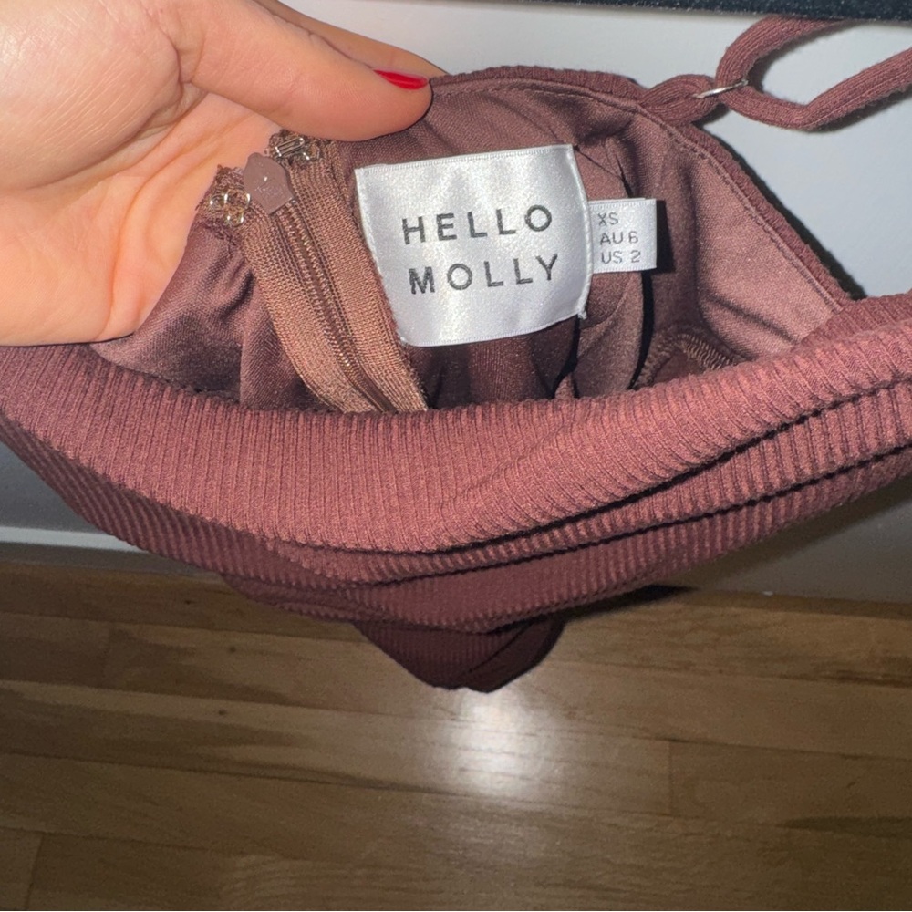 HELLO MOLLY - SUN SHINING ON ME DRESS CHOCOLATE - Picture 3 of 10